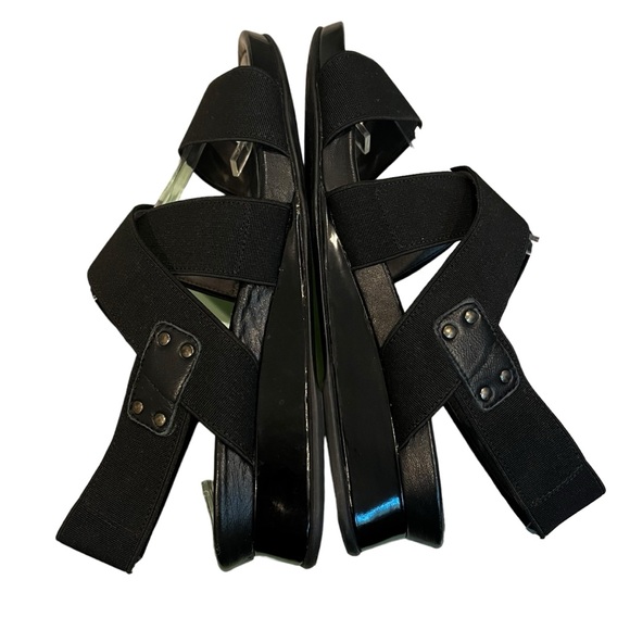 Stuart Weitzman Guybands Black Elastic Stretch Strappy Sandals, Sz 6 - Picture 8 of 16
